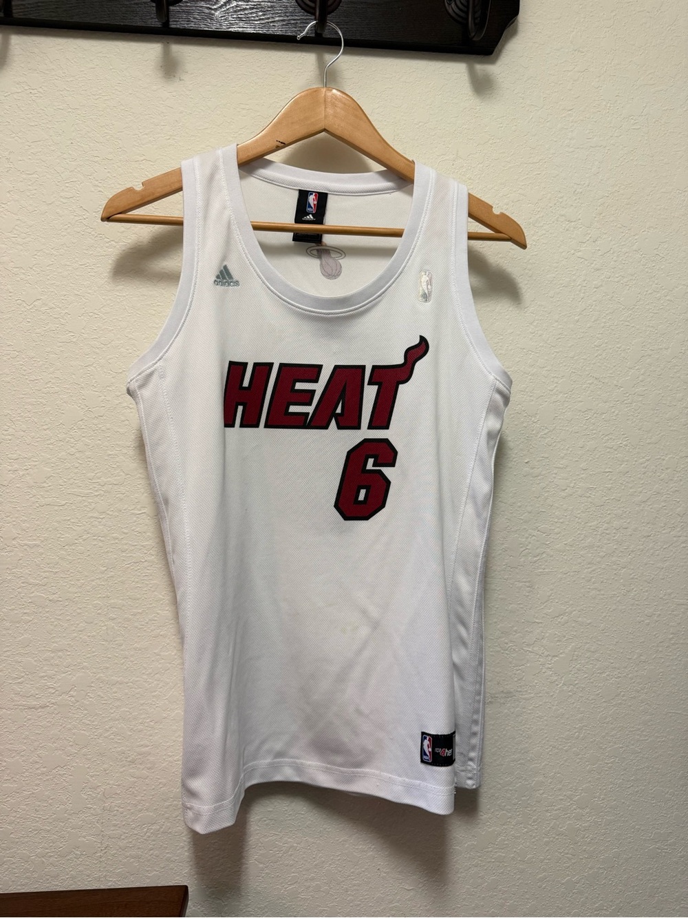 NBA Miami Heat White and Red Jersey #6